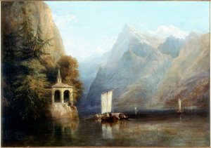 Meer van Luzern met de kapel van Willem Tell, 1844